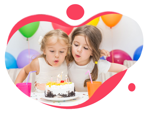 Kids birthday party hall in Muwaileh Commercial with themed decorations and celebration setup.