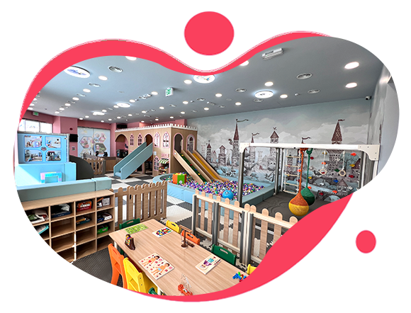 Kids enjoying indoor fun activities at a safe and engaging play center.